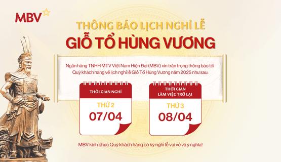 THÔNG BÁO NGHỈ LỄ GIỖ TỔ HÙNG VƯƠNG 2025