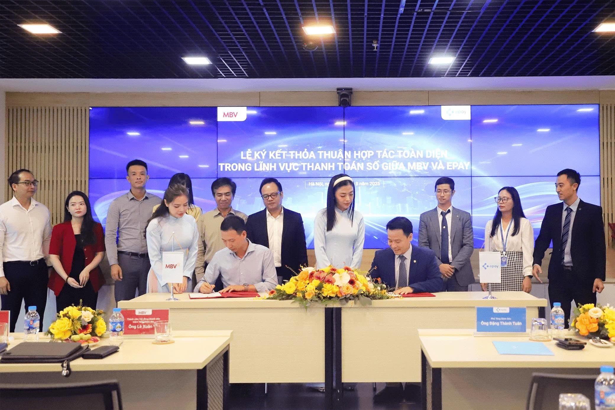 MBV và EPAY ký kết hợp tác chiến lược: Đẩy mạnh hệ sinh thái thanh toán số, mở rộng trải nghiệm khách hàng