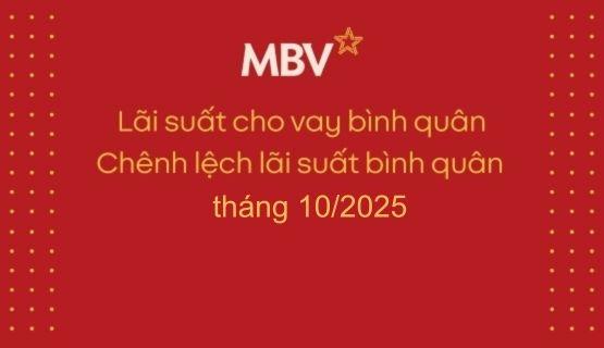 MBV công bố lãi suất cho vay bình quân tháng 10 năm 2025