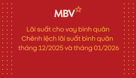 MBV công bố lãi suất cho vay bình quân tháng 12 năm 2025 và tháng 01 năm 2026