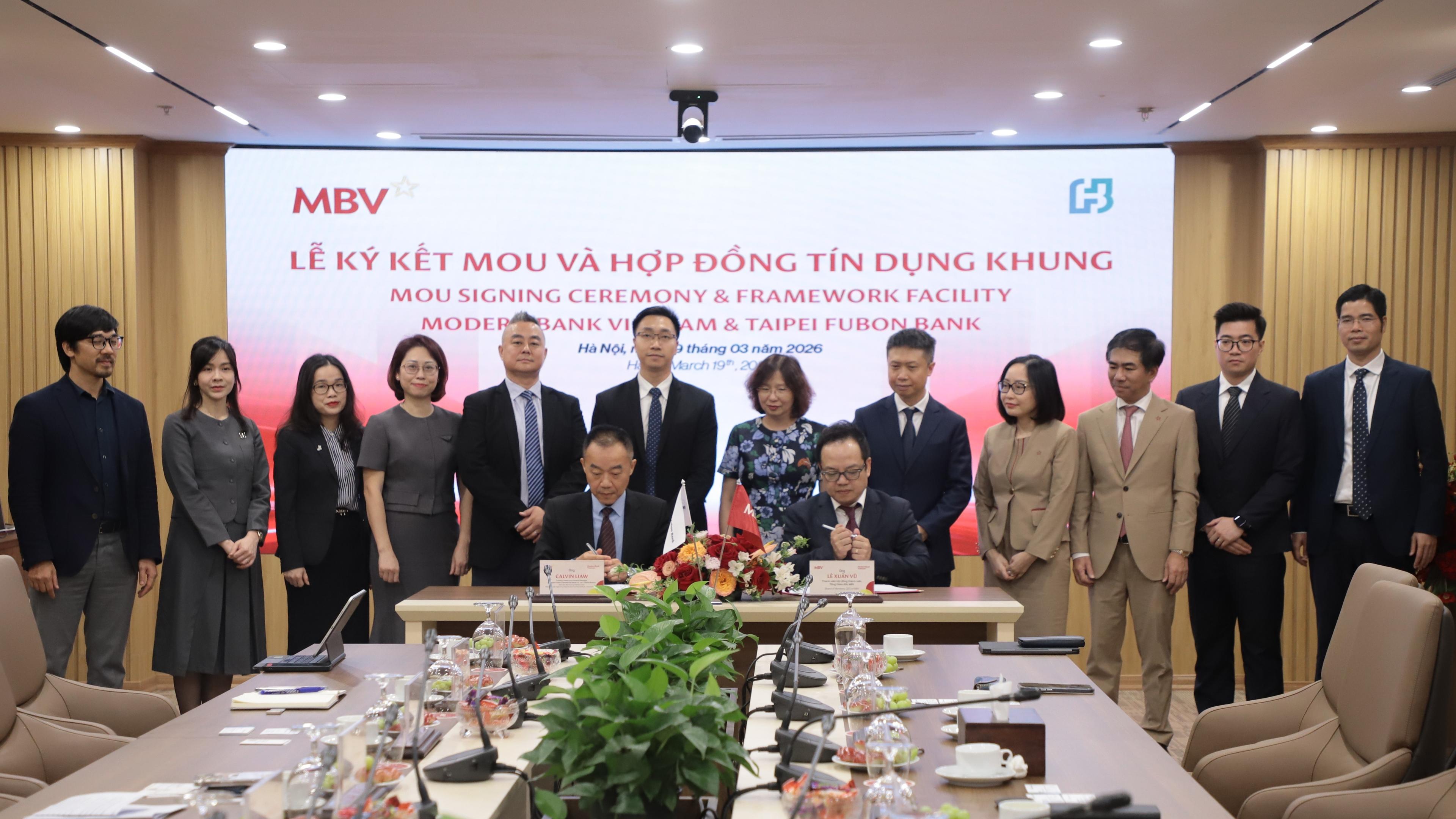 Ngân hàng MBV và Taipei Fubon ký kết hợp tác chiến lược: Khơi thông gói tín dụng 20 triệu USD, bứt tốc hệ sinh thái số