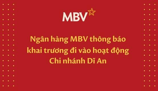 Thông báo về việc khai trương đi vào hoạt động Chi nhánh Dĩ An