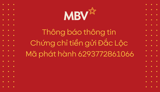 Thông tin Chứng chỉ tiền gửi Đắc Lộc - Mã phát hành 6293772861066