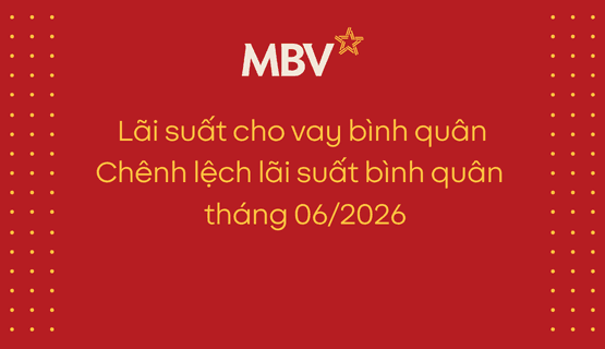 MBV công bố lãi suất cho vay bình quân tháng 06 năm 2026