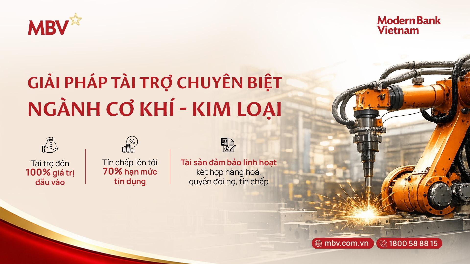 Tài trợ ngành cơ khí - kim loại: cấp vốn nhanh, đồng hành tăng trưởng