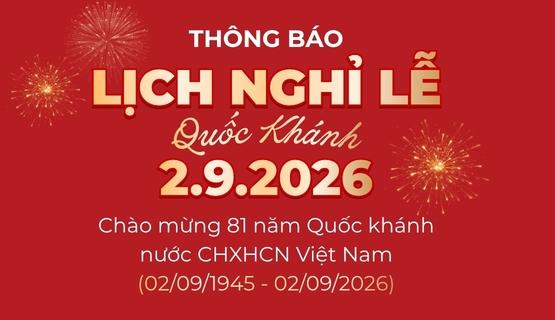 Ngân hàng MBV thông báo lịch nghỉ lễ quốc khánh và lịch làm việc bù