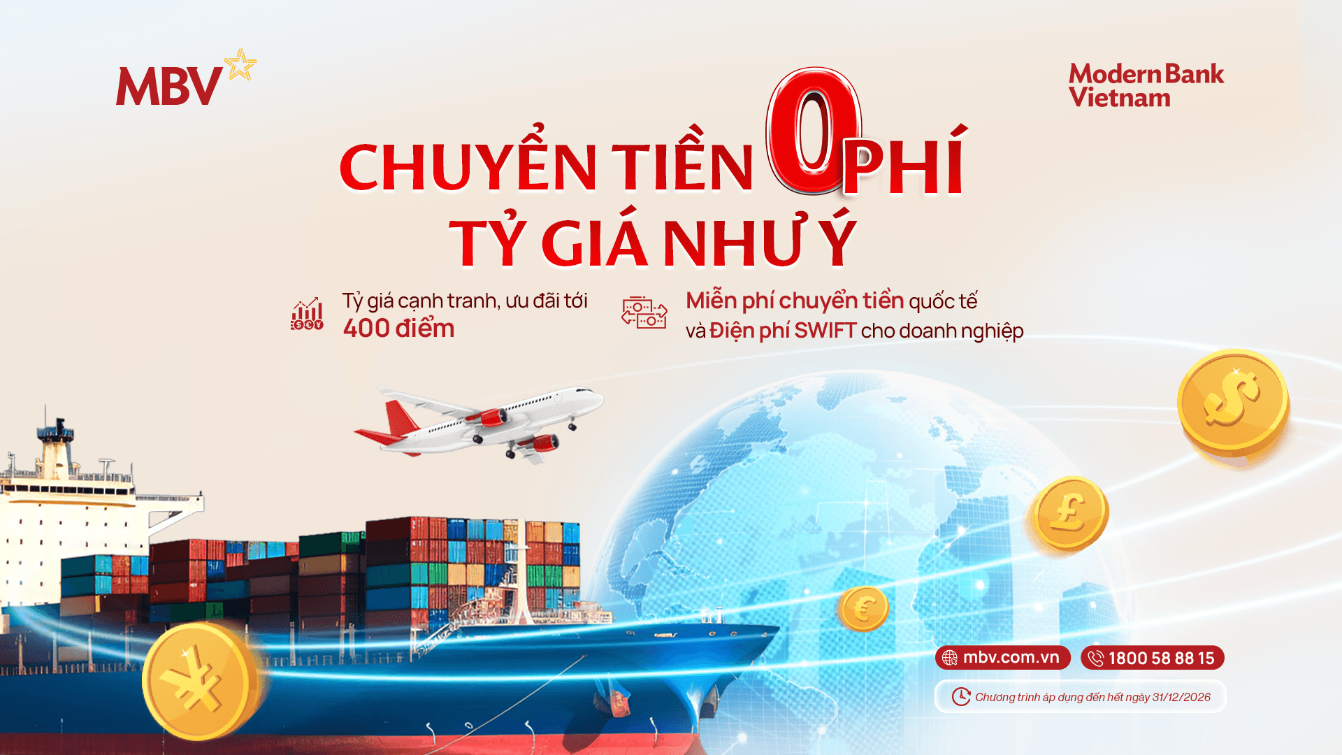 Miễn phí chuyển tiền quốc tế & ưu đãi tỷ giá đến 400 điểm dành cho doanh nghiệp